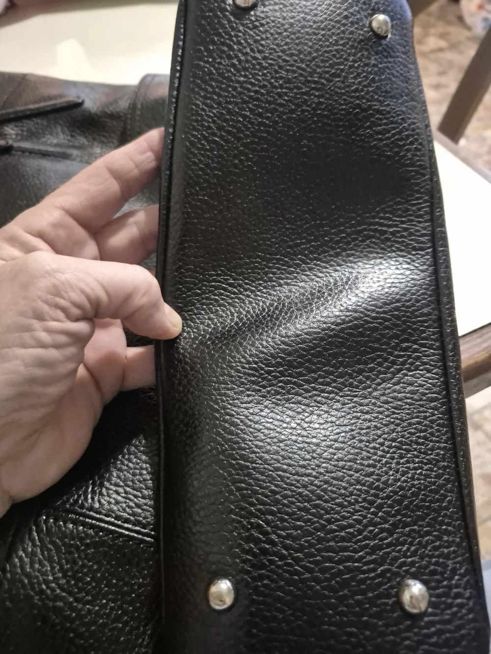Calvin Klein Black Leather Tote Bag